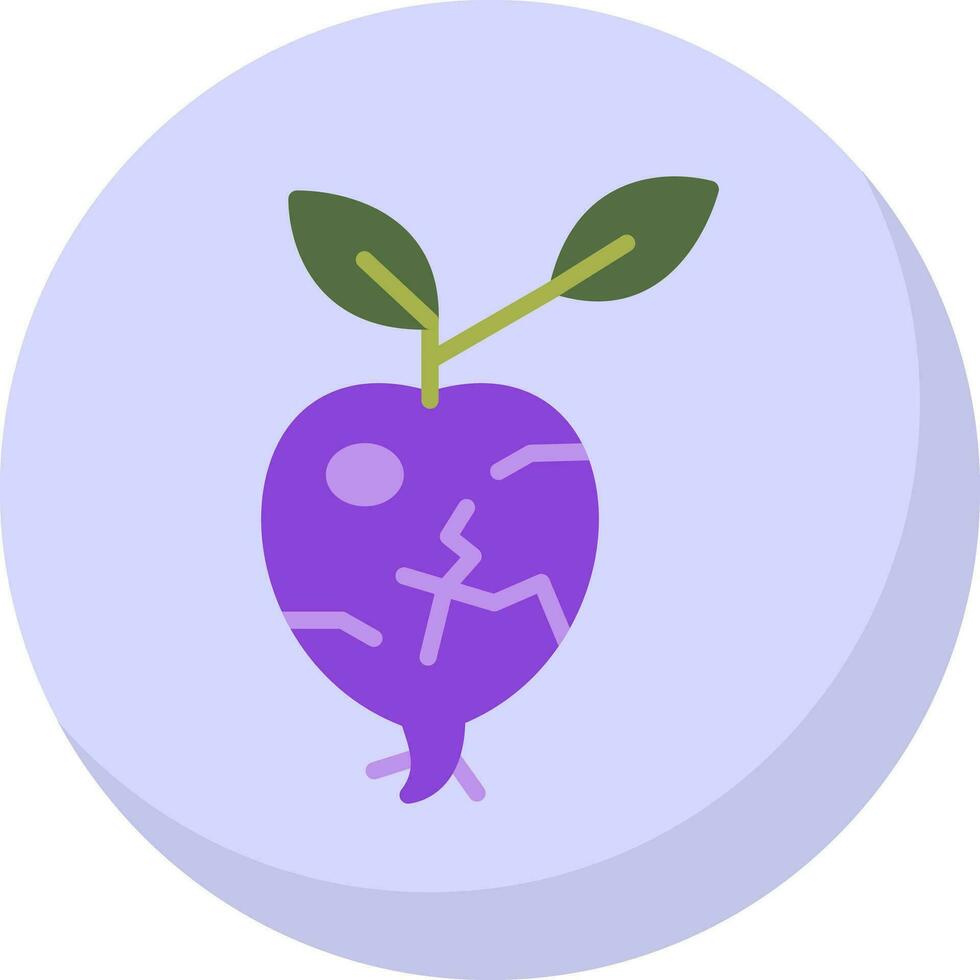 Kohlrabi Vector Icon Design