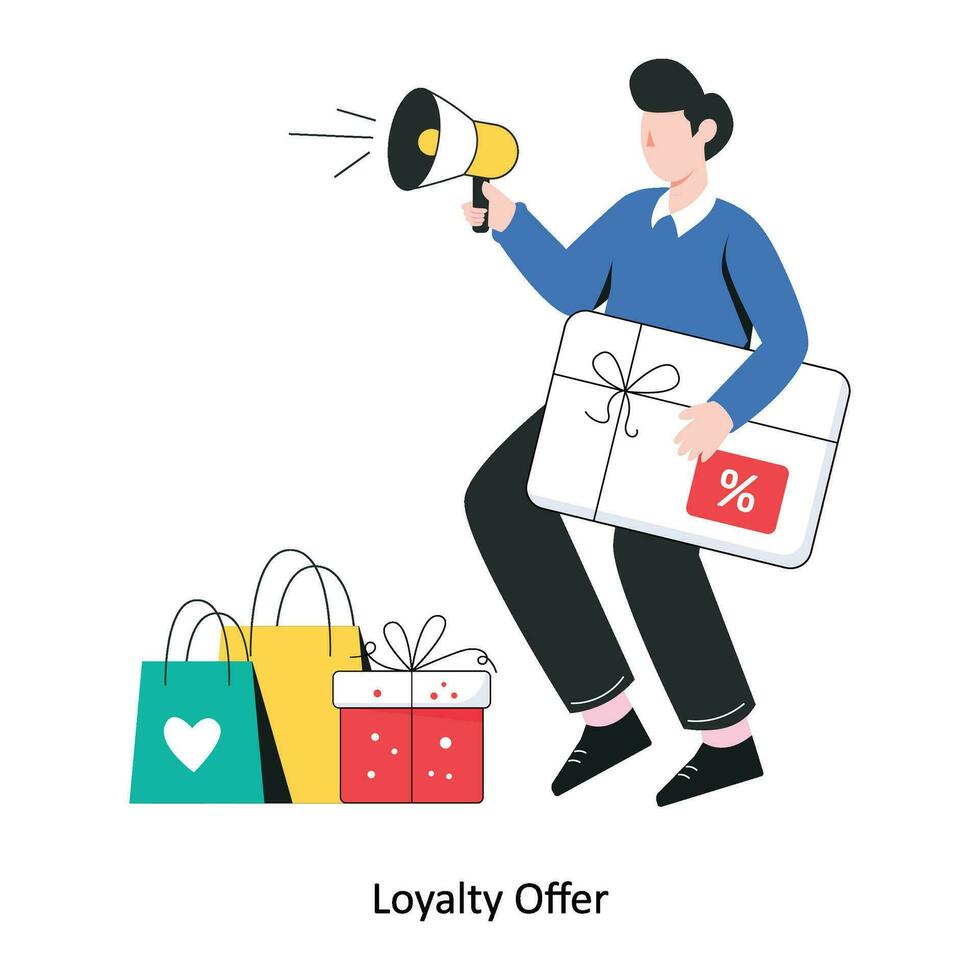 Loyalty Offer Flat Style Design Vector illustration. Stock illustration