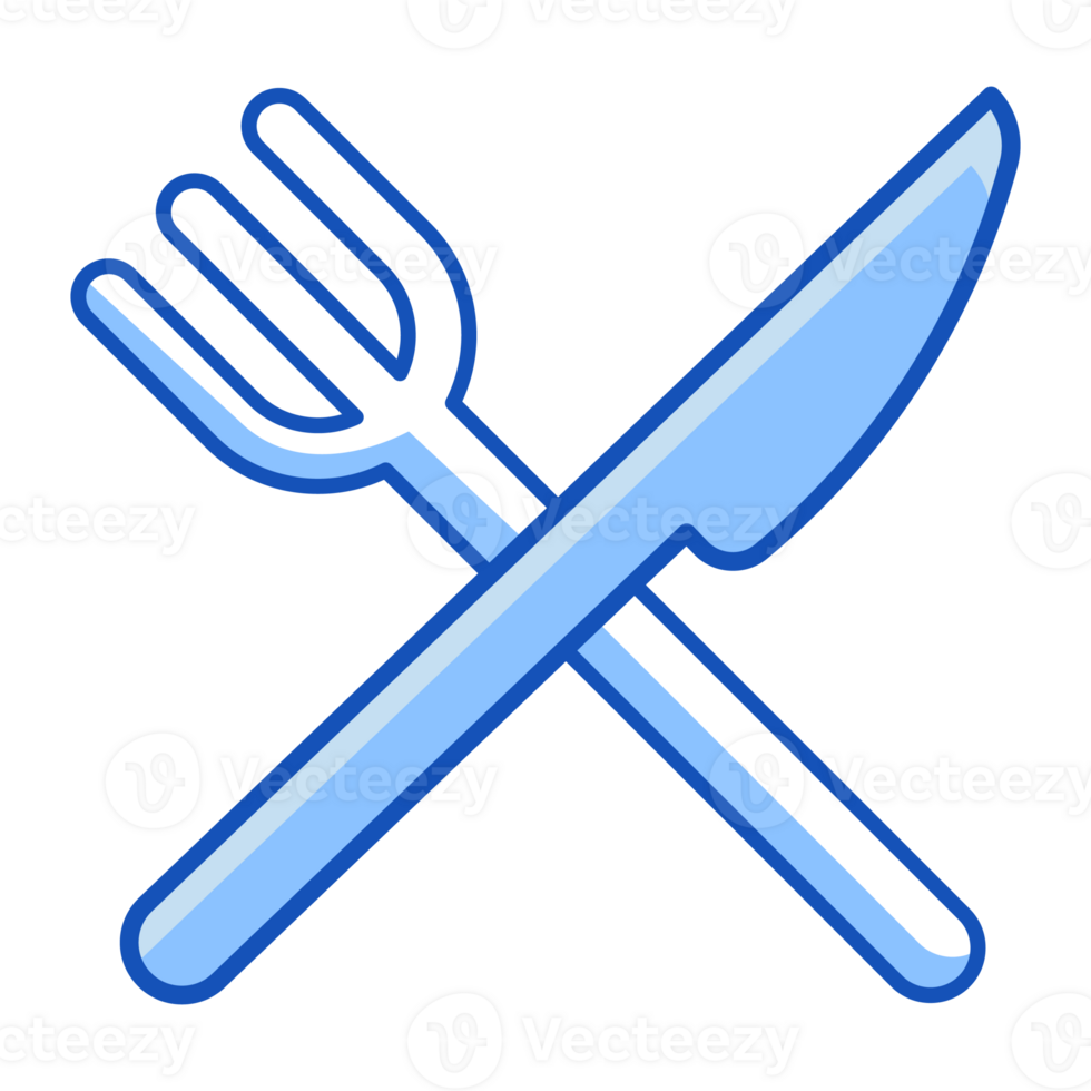 Fork and Knife Fast Food Icon Doodle Style png