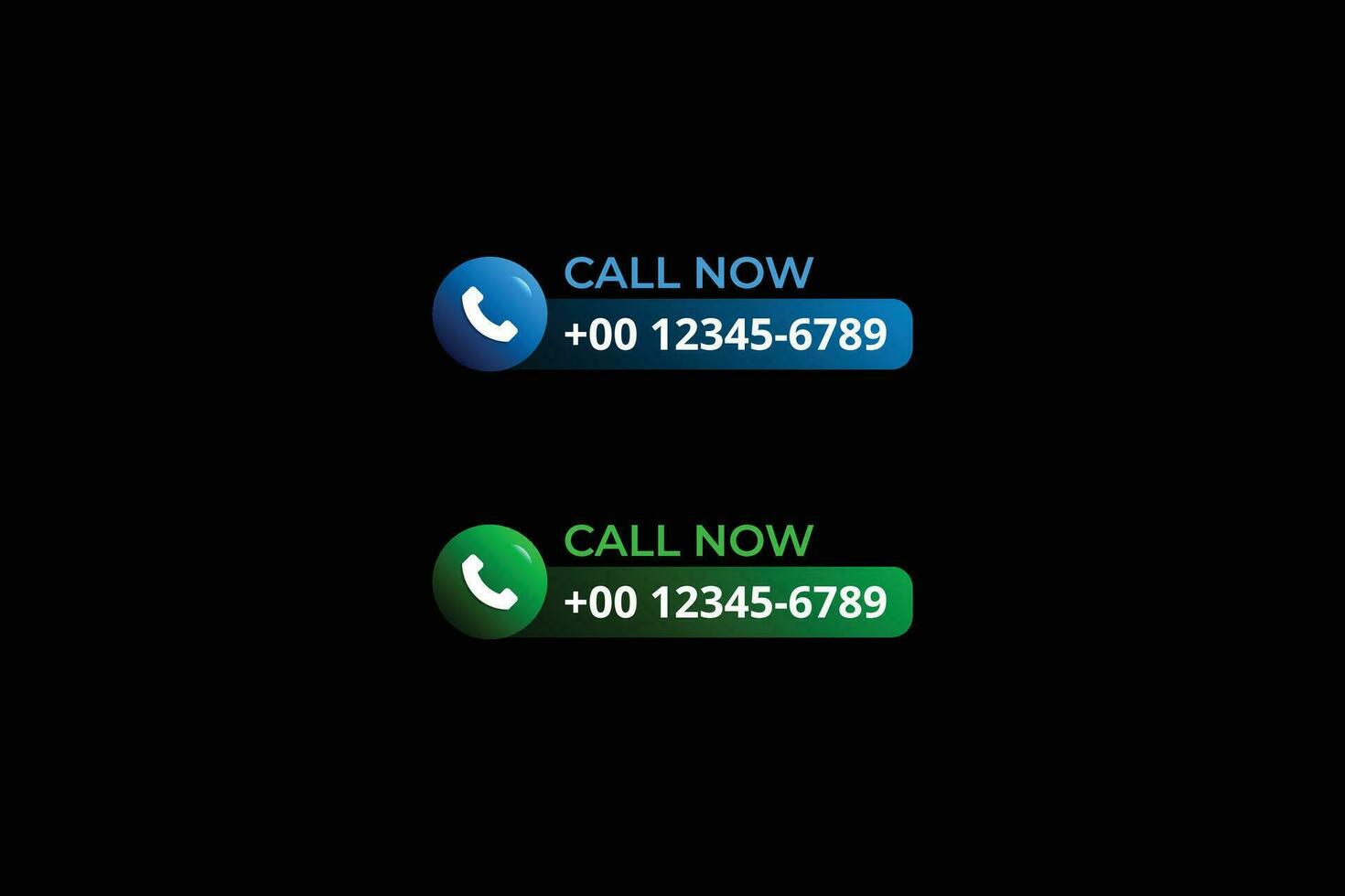 Call Now Button Vector Design With creative Gradient and with two colors.