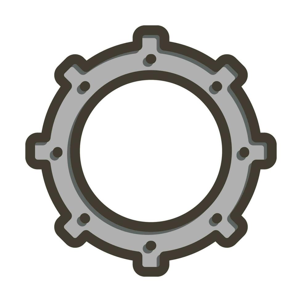 Gear Vector Thick Line Filled Colors Icon For Personal And Commercial Use.