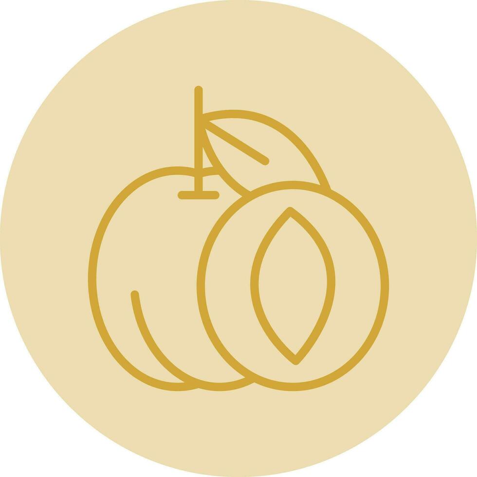 Apricot Vector Icon Design