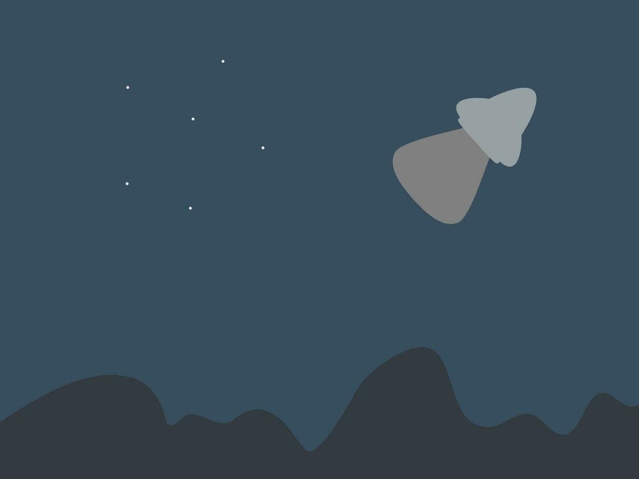 flat design launching rocket vector illustration