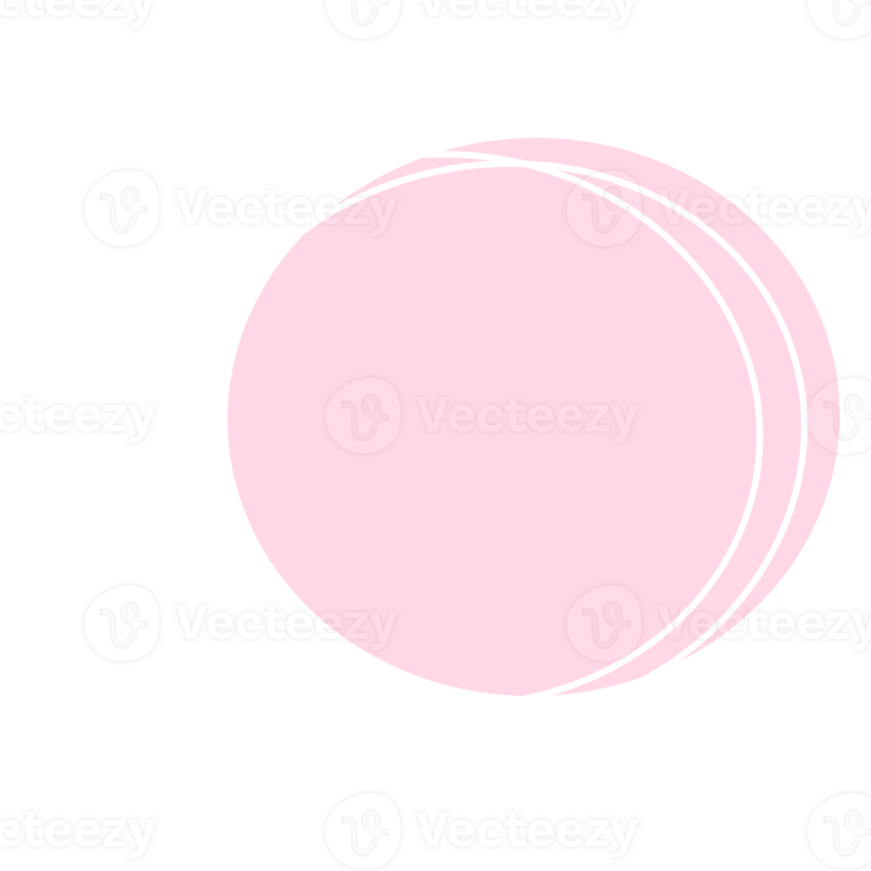 schattig tekenfilm pastel tekening hand- trek pastel minimaal cirkel png