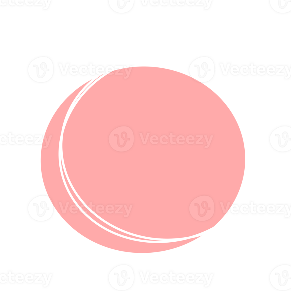 schattig tekenfilm pastel tekening hand- trek pastel minimaal cirkel png