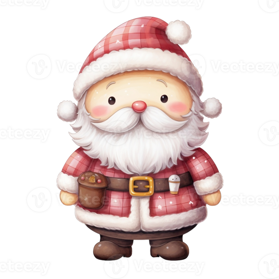 ai generatief schattig pastel element Kerstmis thema de kerstman png