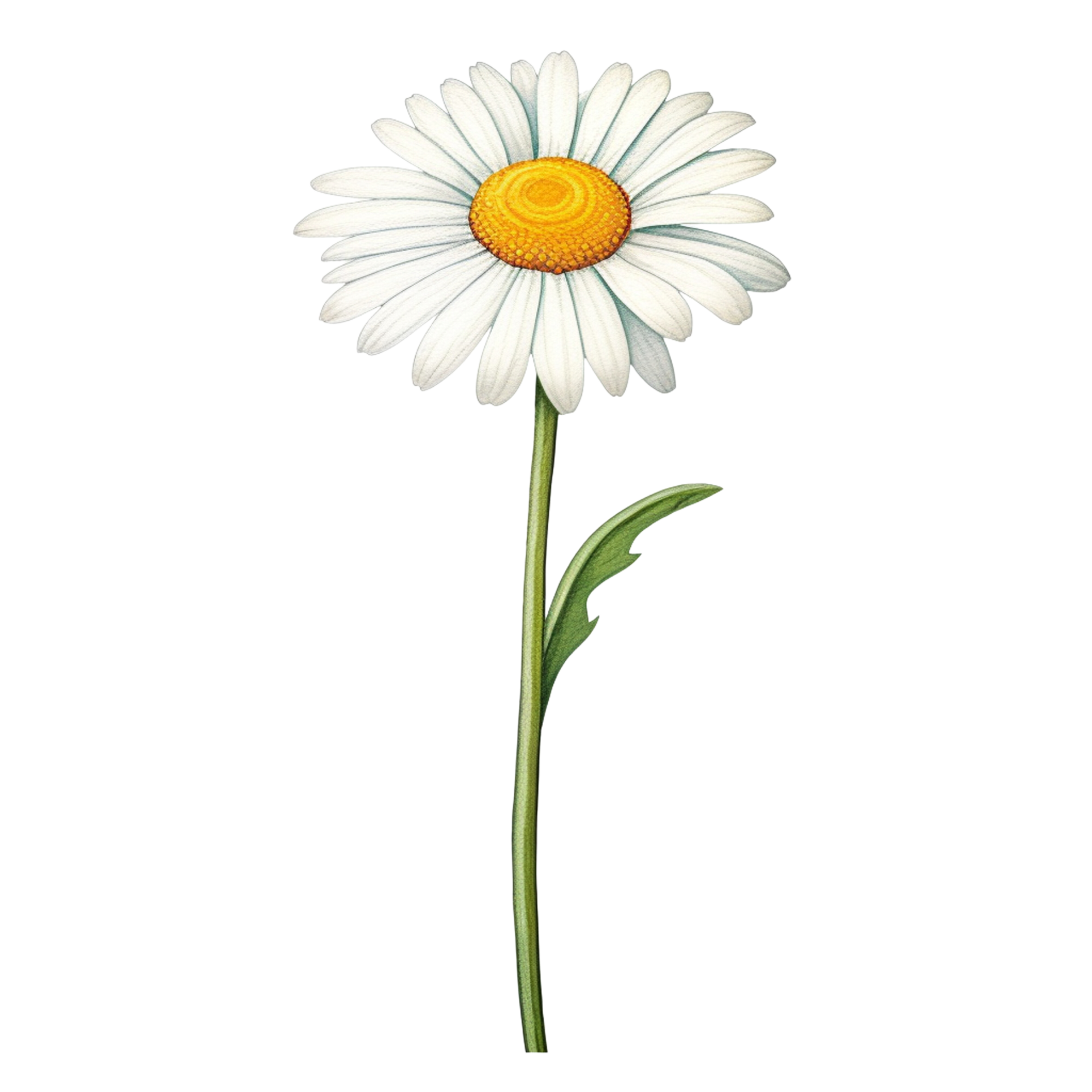 AI Generative watercolor daisy flower pastel isolation on transparent  background 27990040 PNG