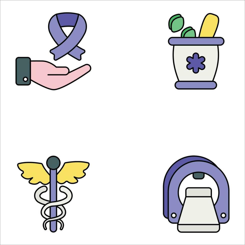 healthcare and medical icons set pack vector