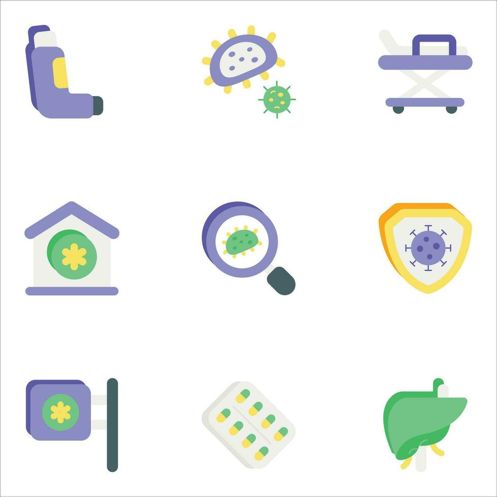 healthcare and medical icons set pack vector
