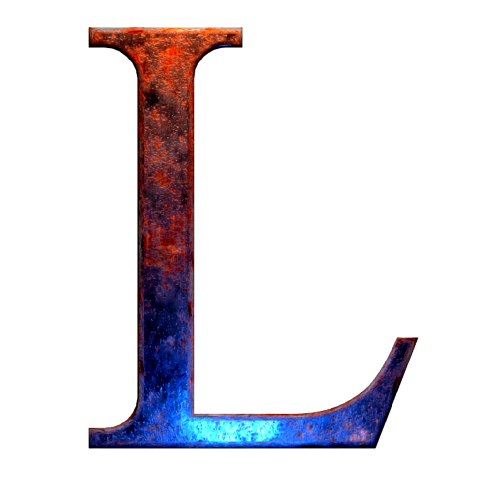 letter l steel effects png