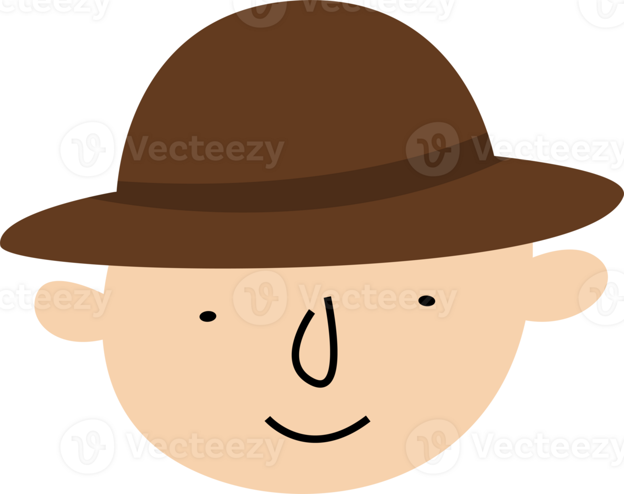 Old man in brown hat character 27990447 PNG