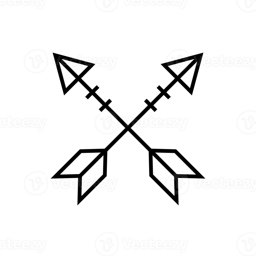 Illustration of a crossed arrows 27990466 PNG