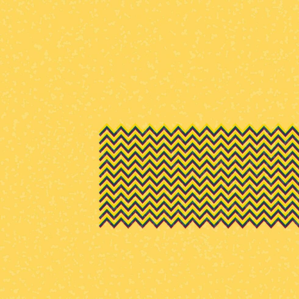 resumen zigzag cmyk colores superposición transparente con riso impresión efecto vector ilustración en amarillo antecedentes tener blanco espacio.