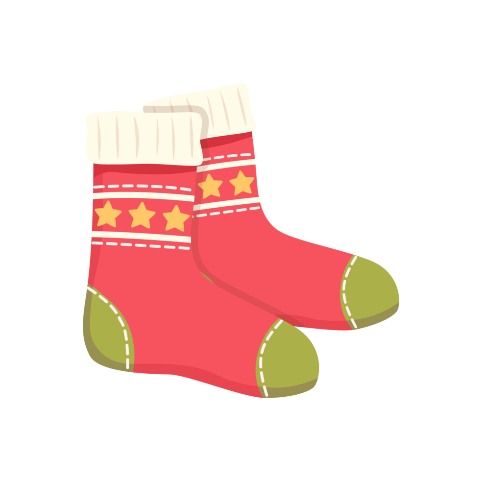 Cartoon christmas sock foe santa Generative Ai 27990496 PNG