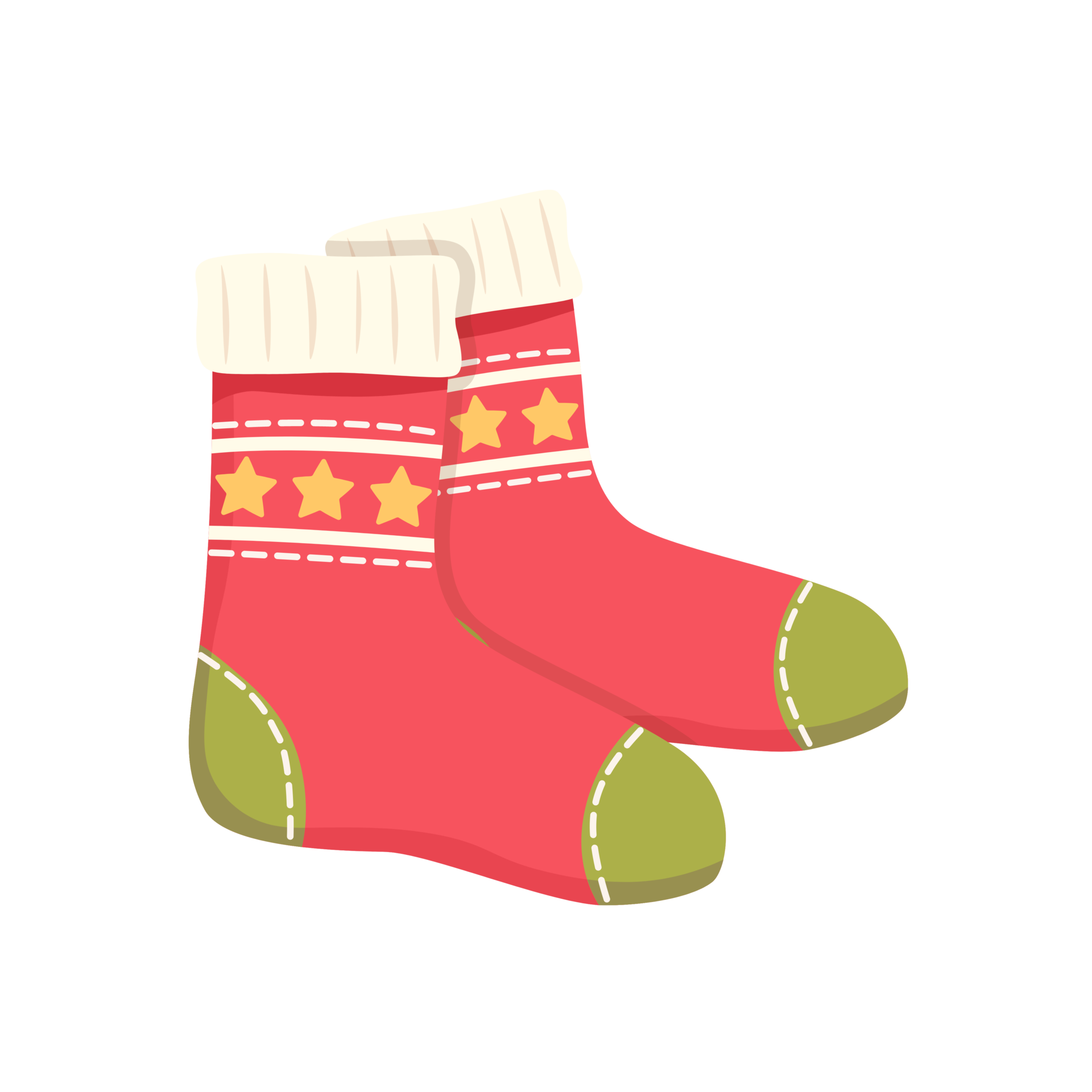 Cartoon christmas sock foe santa Generative Ai 27990496 PNG