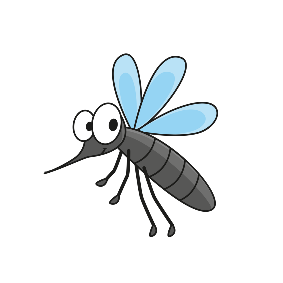 simple cute Mosquito Generative Ai png