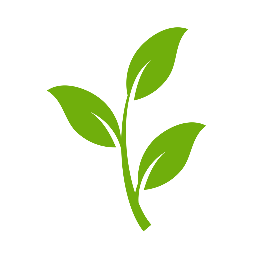 Green Leaf Logo Generative Ai png