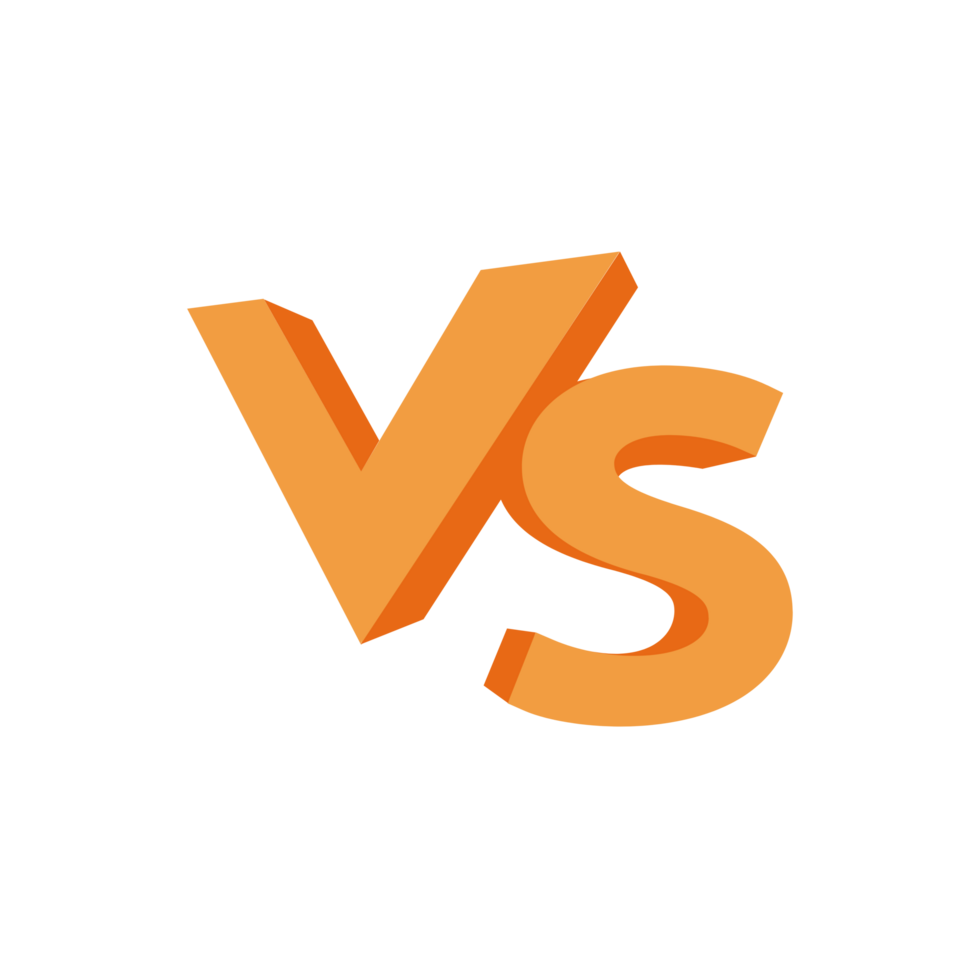 Vs letters or versus logo Generative Ai png