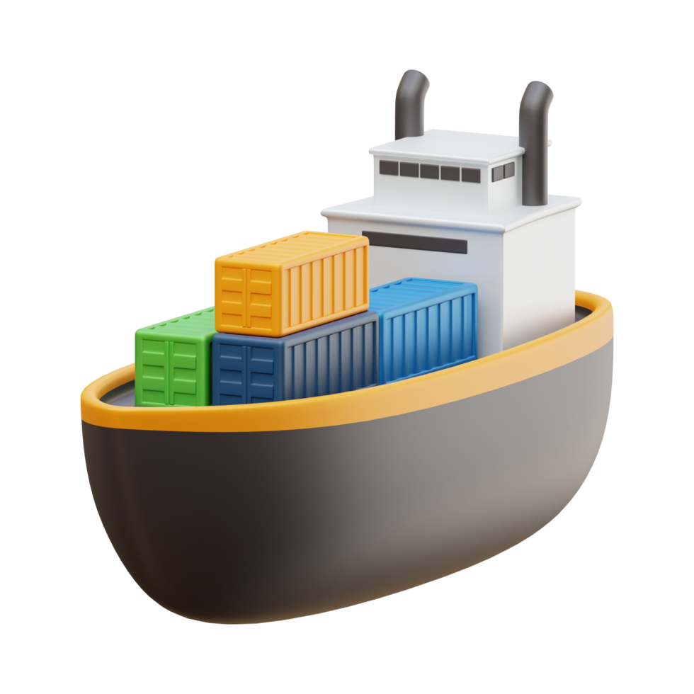 container Ship Generative Ai png