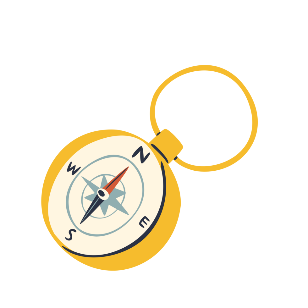 Compass for trekking Primary color scheme Generative Ai 27990574 PNG