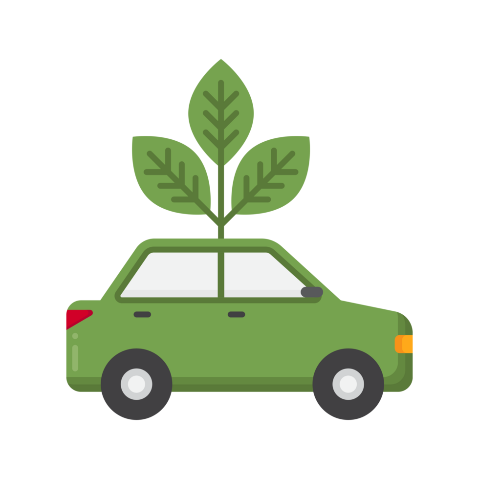 Green car  Generative Ai png