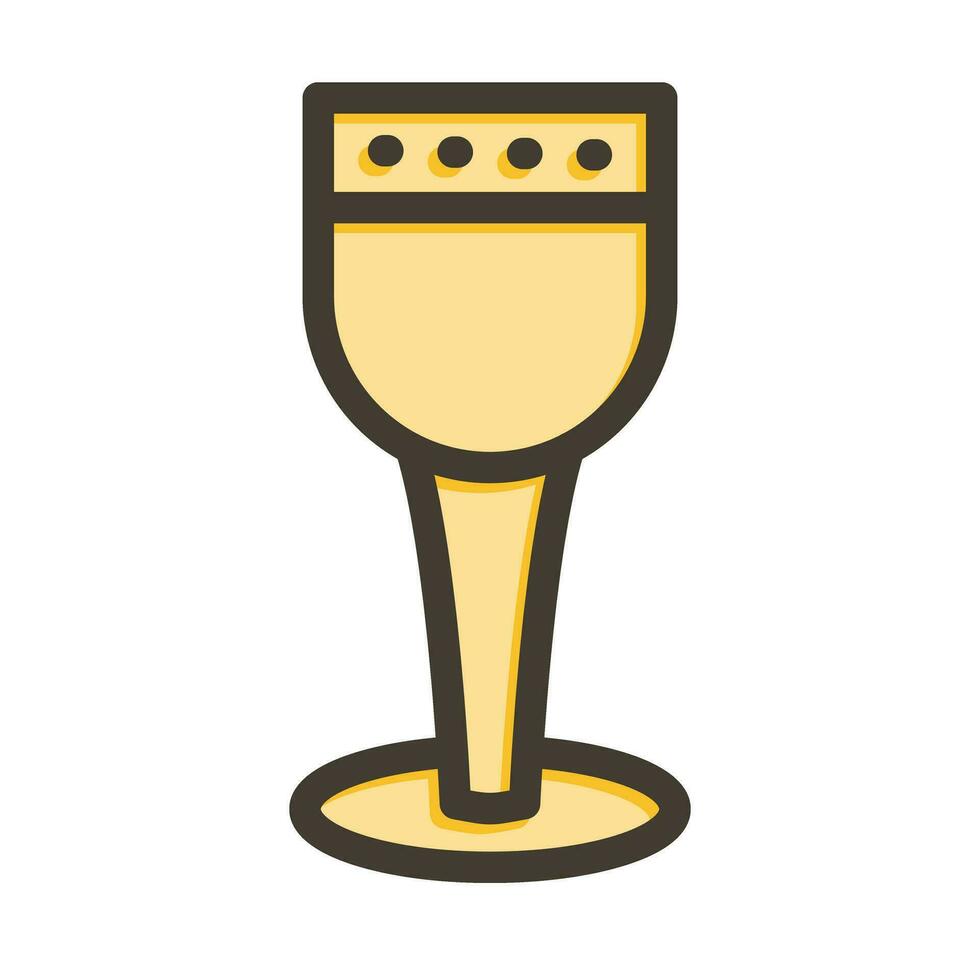Chalice Vector Thick Line Filled Colors Icon For Personal And Commercial Use.