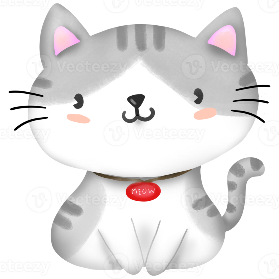 A grey cat png