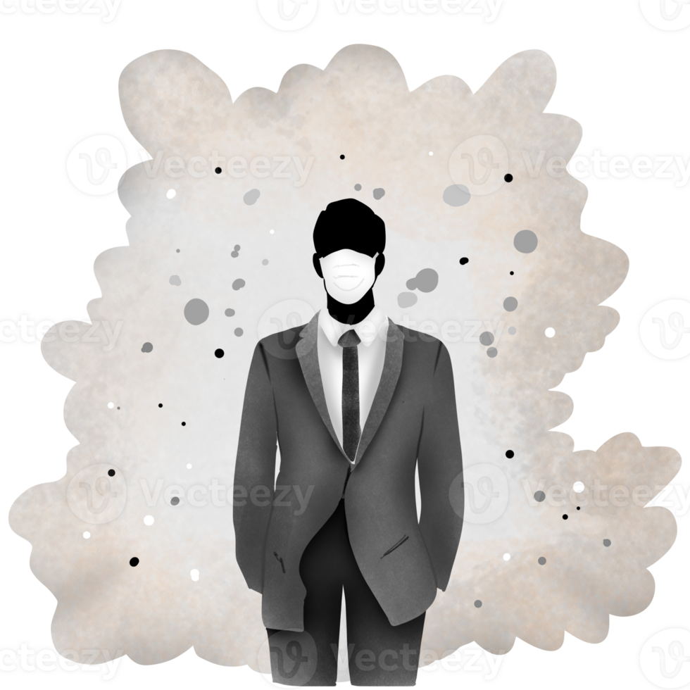 The man in dust pollution png