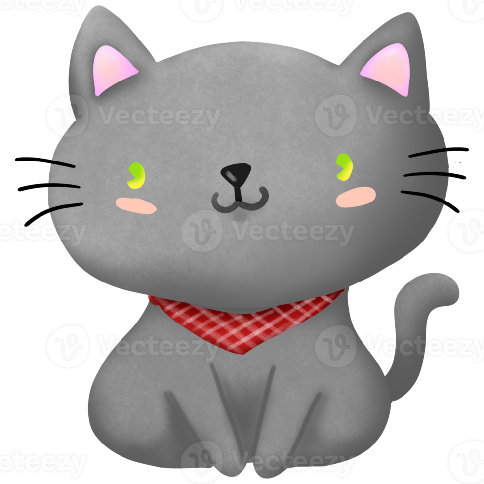 ein grau Katze png