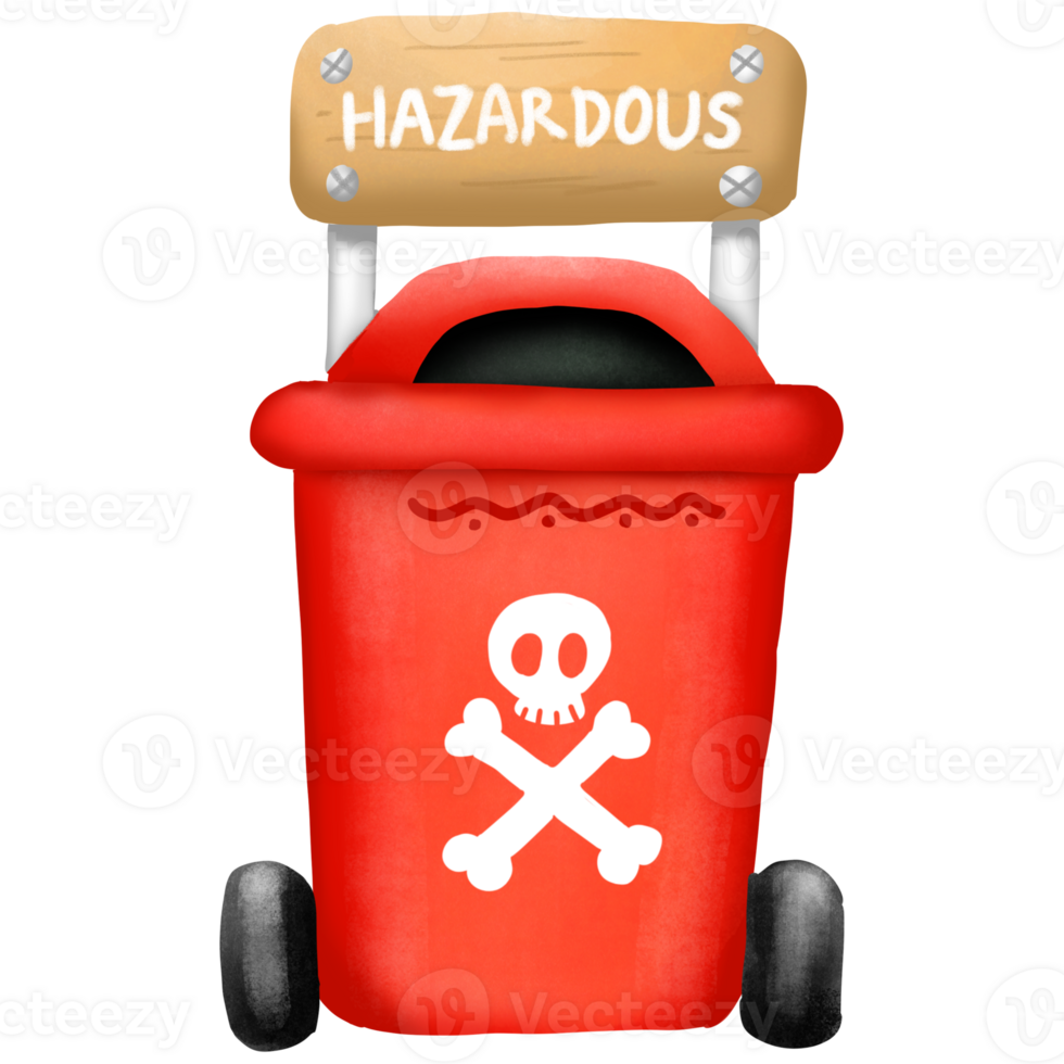 A red garbage png