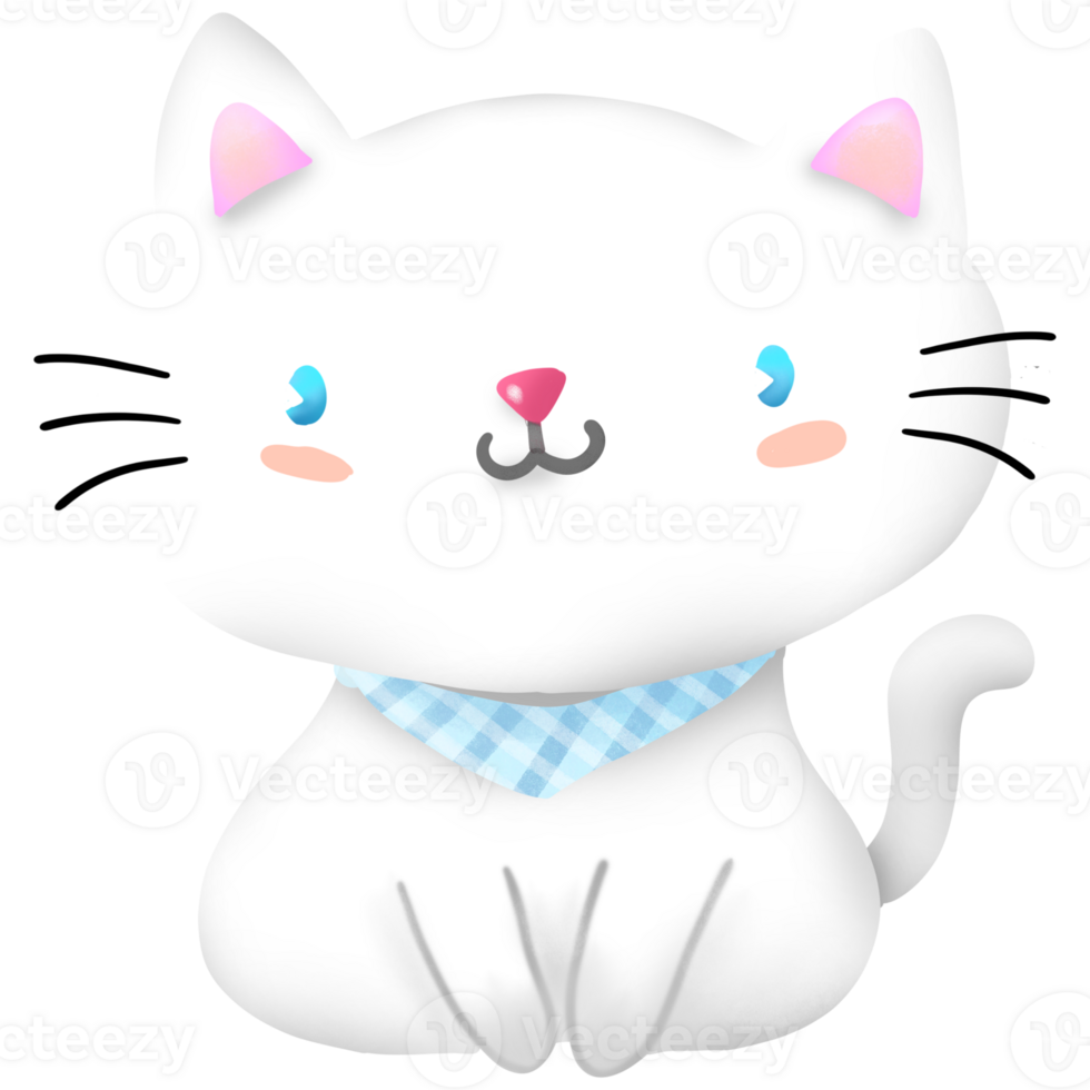 A white cat png