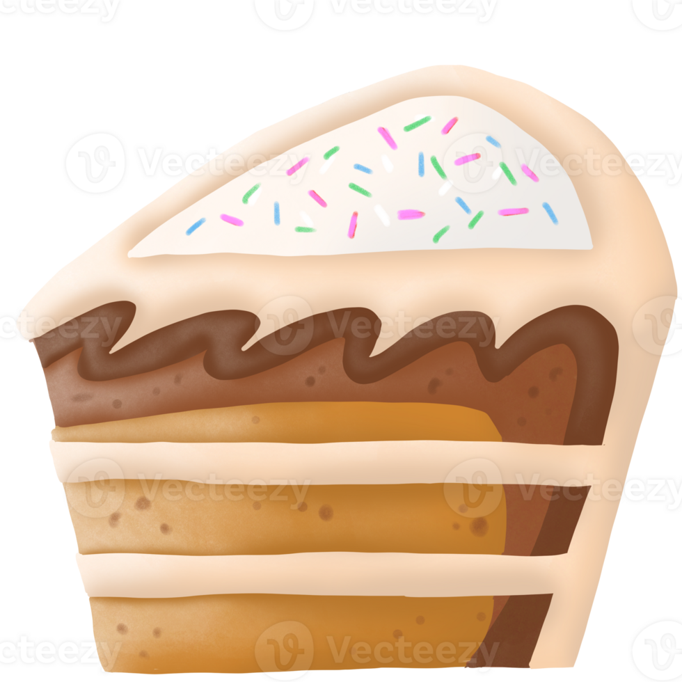 A Chocolate cake with cream png