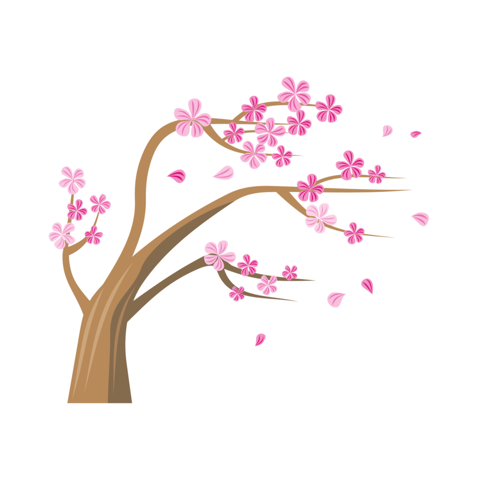 Cherry Blossom Petals  Generative Ai png