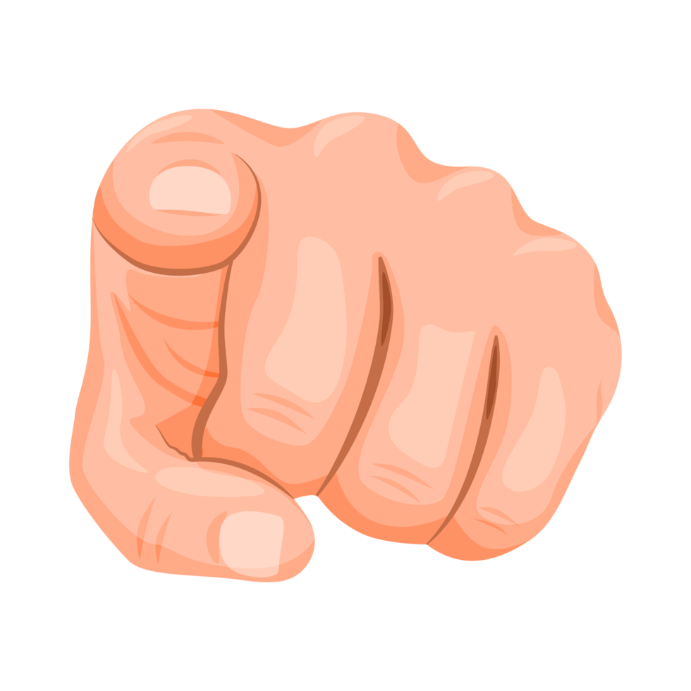 pekande finger generativ ai png