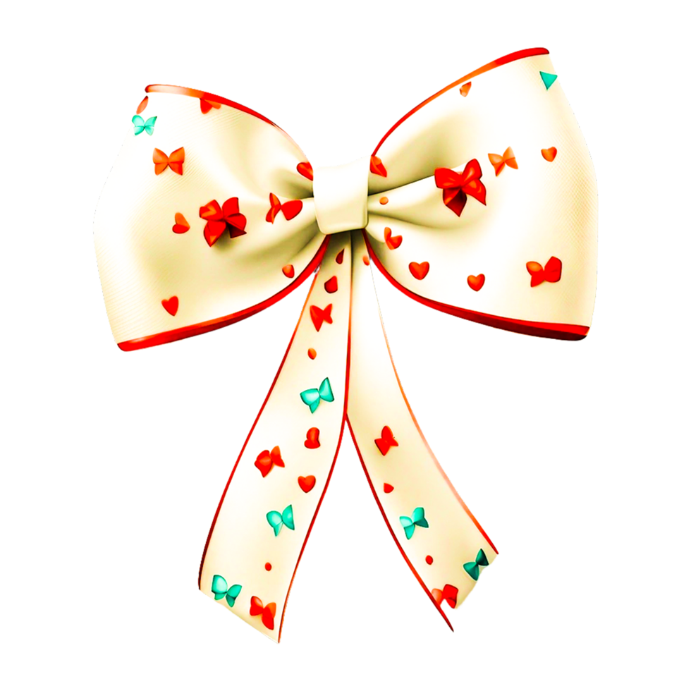 Ribbon Bow PNG Generative Ai