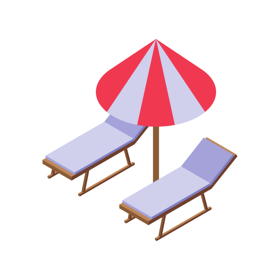 Table Chair Umbrella Beach Generative Ai png