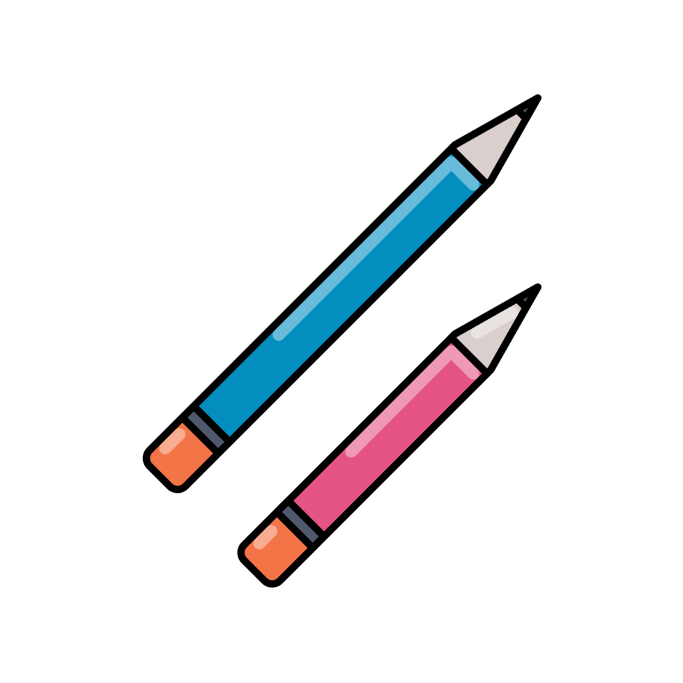 Pencil Eraser Rubber Blue Write Generative Ai 27990905 PNG