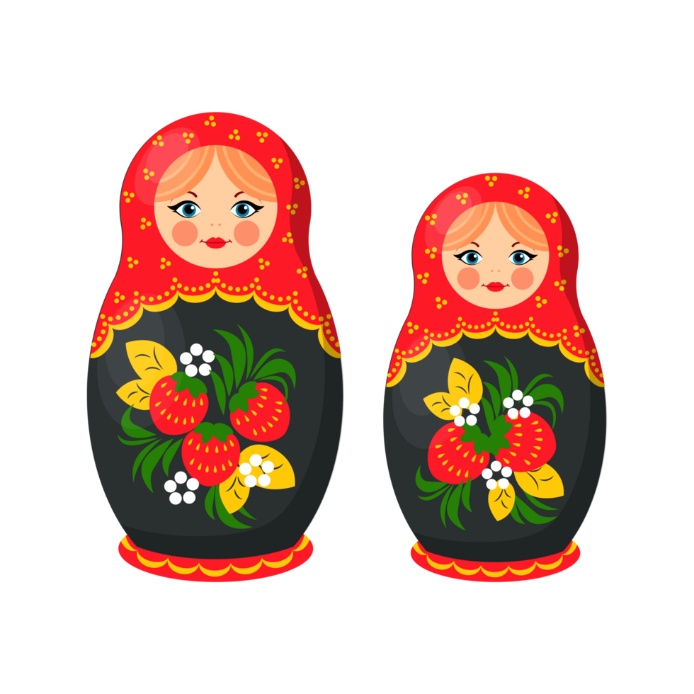 Russian Doll transparent  Generative Ai png