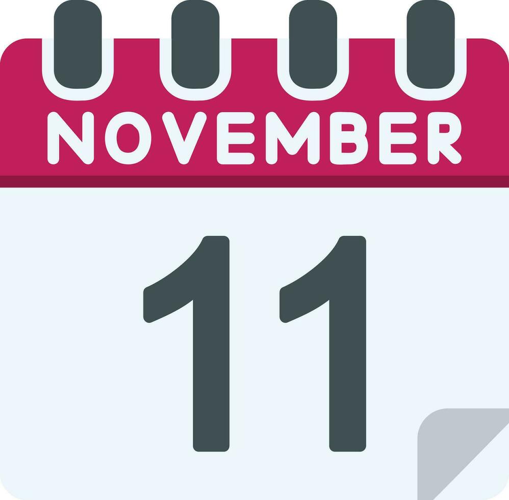 11 November Flat Icon vector