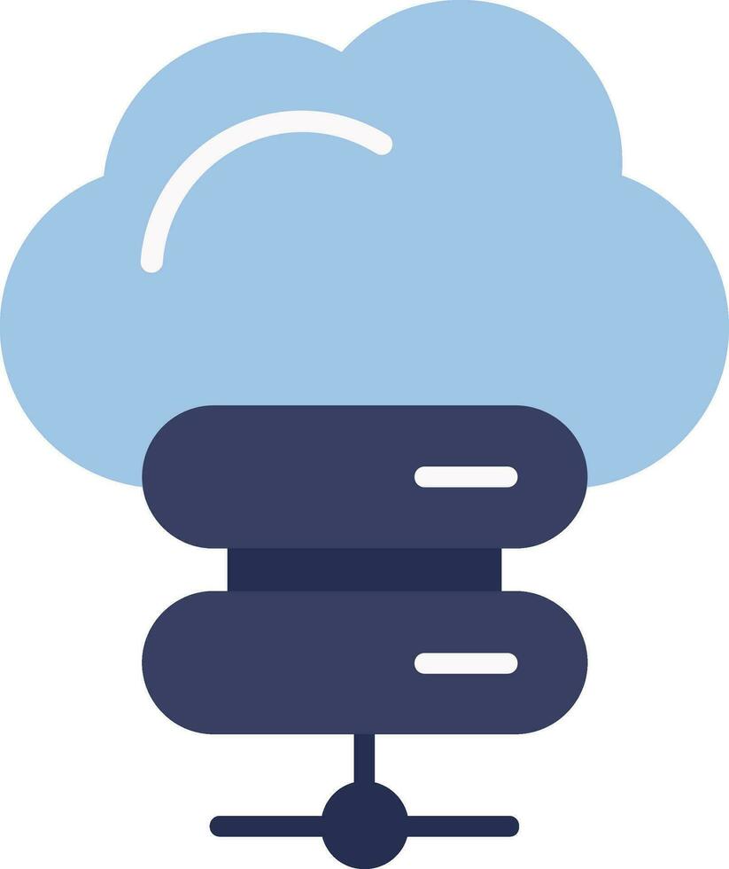 icono plano de almacenamiento en la nube vector