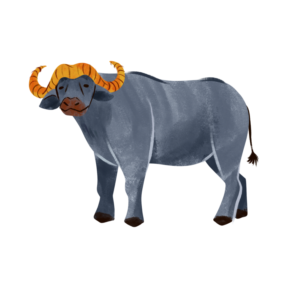 Domestic water buffalo Generative Ai png