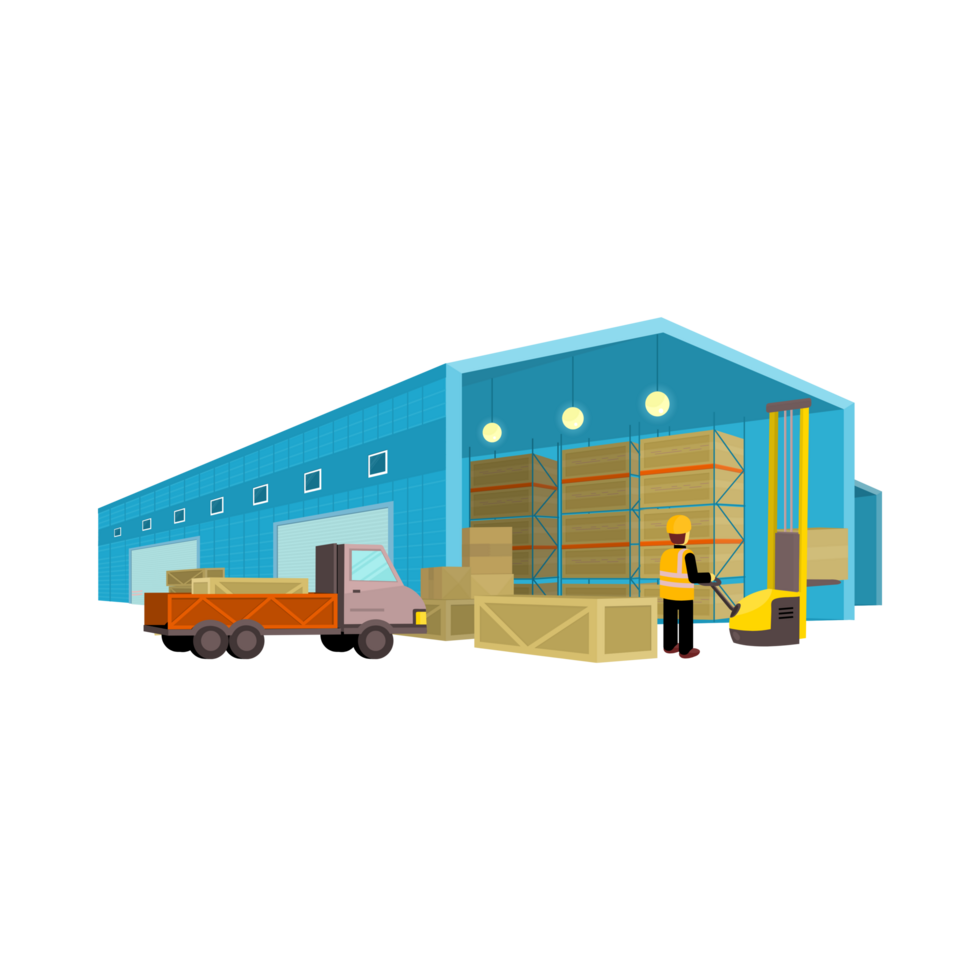 Warehouse management system Cargo Generative Ai png