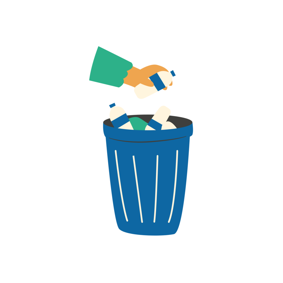 Trash full of rubbish Generative Ai png