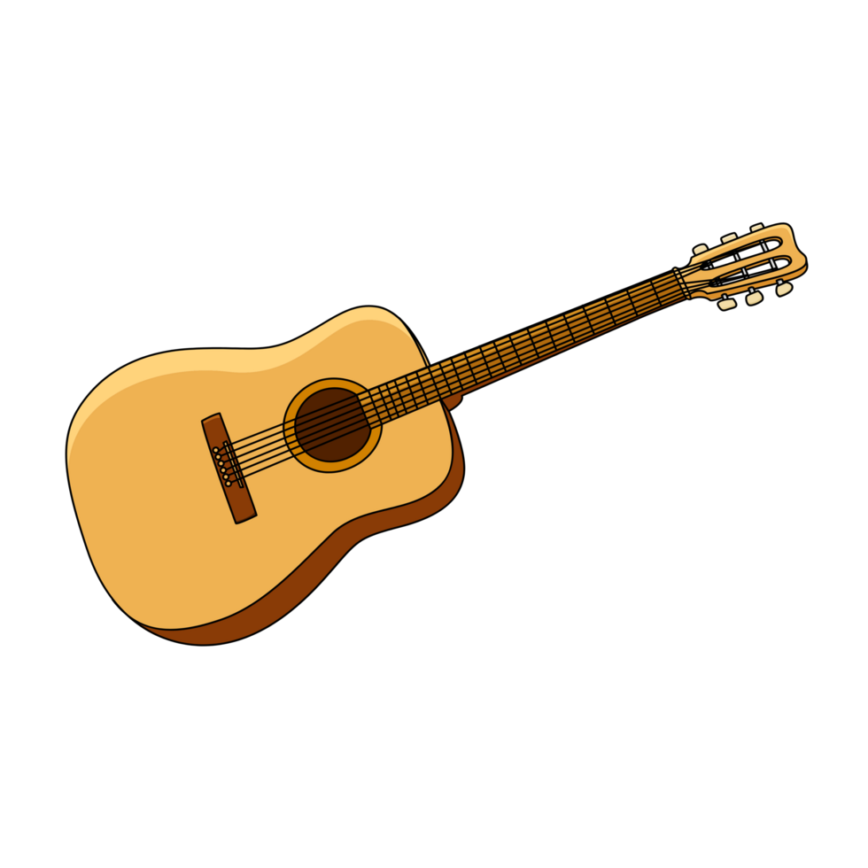 acústico guitarra generativo ai png