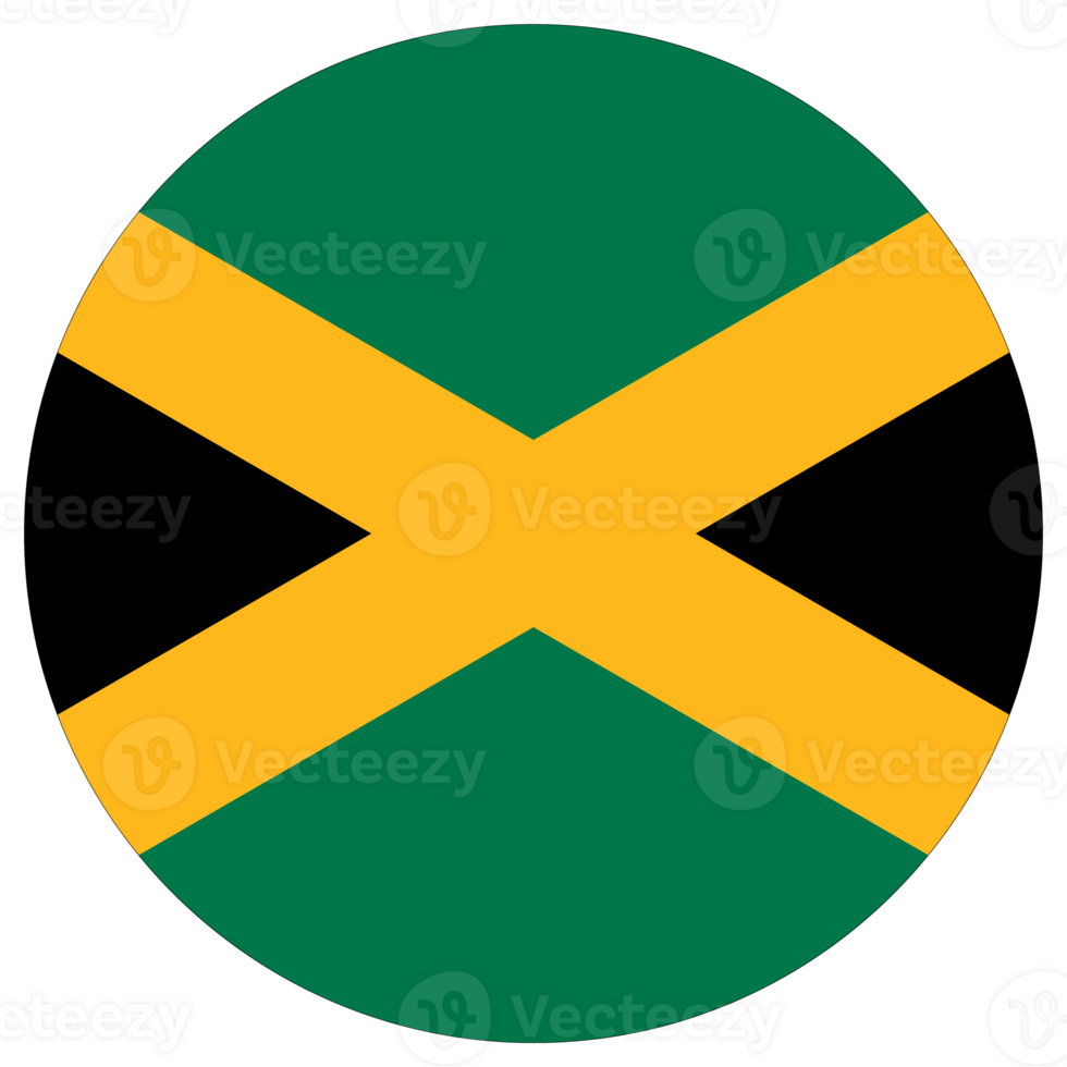 Jamaica flag circle shape. Flag of Jamaica round shape 27991418 PNG