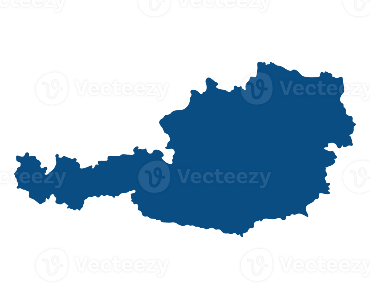 Austria map region light blue. Austria map with blue color. Flag of Austria png
