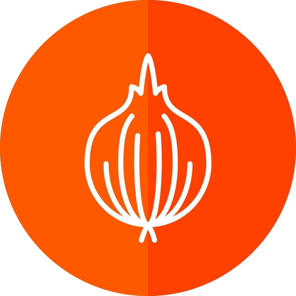 Red Onion Vector Icon Design