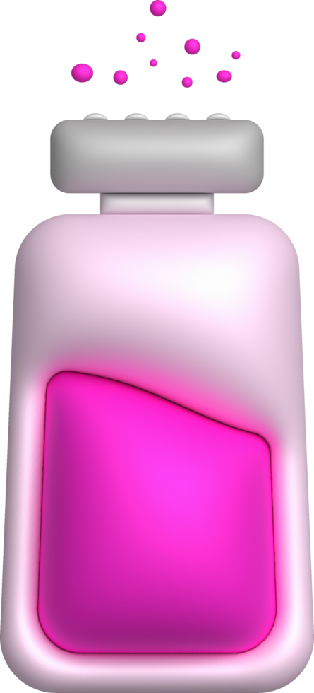 3d illustration bottle of seasoning powder minimal style. png