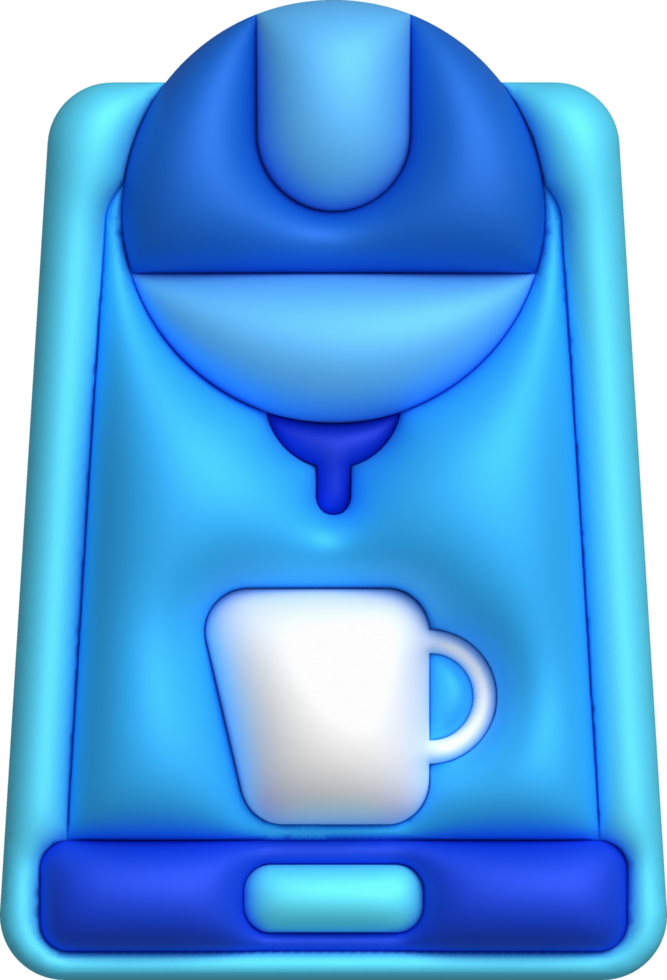 3d illustration Coffee maker machine for making coffee cappuccino and espresso. png