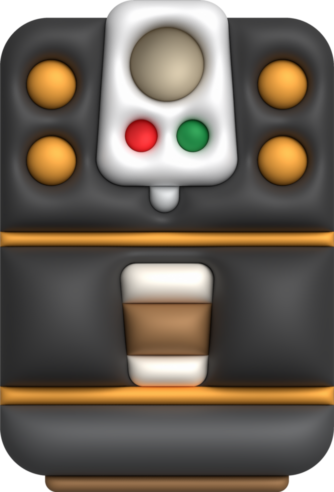 3d illustrazione caffè creatore macchina per fabbricazione caffè cappuccino e caffè espresso. png